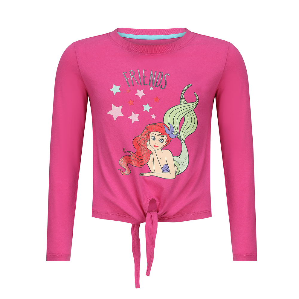 Polera Disney La Sirenita Ariel Rosado