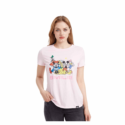 Polera Disney Mickey & sus amigos Rosado