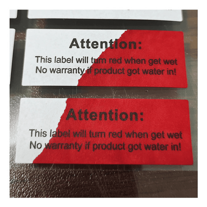 80 Sellos Seguridad Sensibles Al Agua Garantía 40x15mm 1