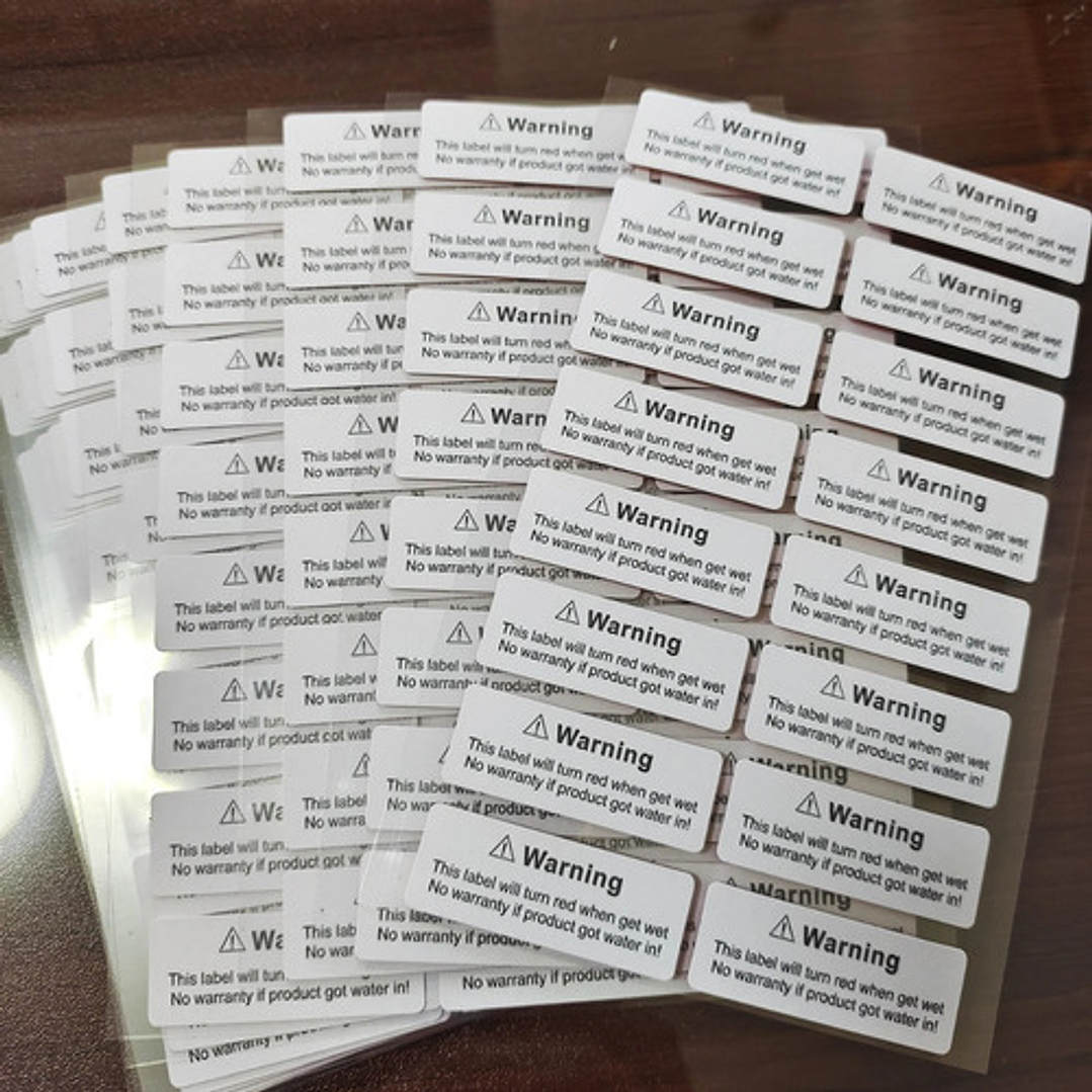 80 Sellos Seguridad Sensibles Al Agua Garantía 40x15mm 3