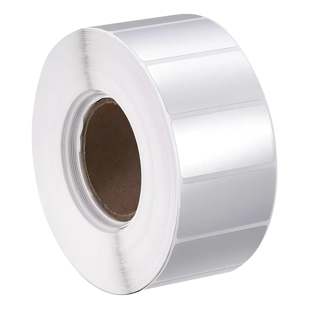 Rollo 2000 Etiquetas Adhesivas Térmicas Plateadas 50x30mm  1