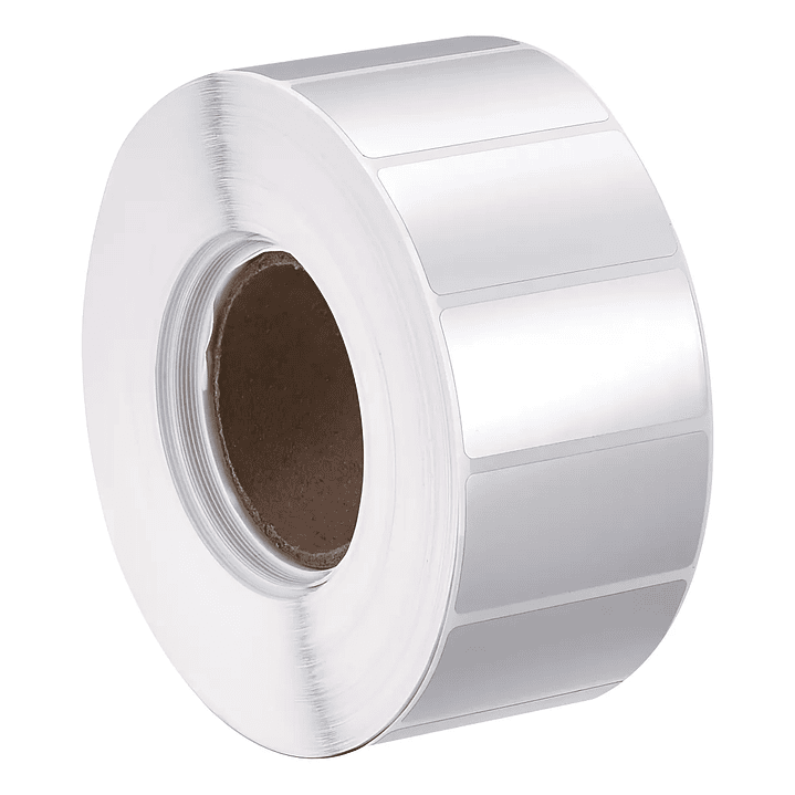 Rollo 2000 Etiquetas Adhesivas Térmicas Plateadas 50x30mm  1