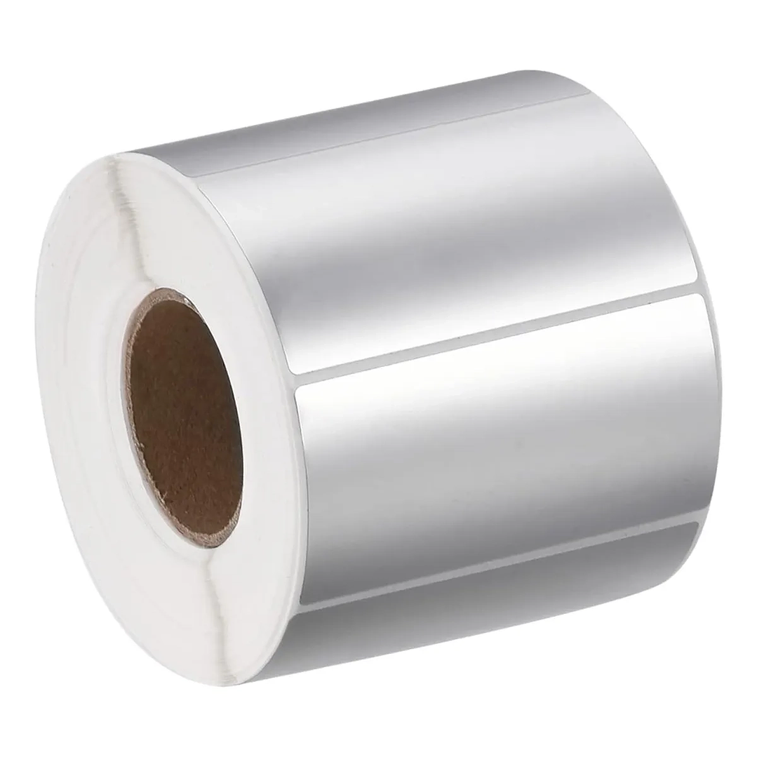 Rollo 1000 Etiquetas Adhesivas Térmicas Plateadas 100x60mm 1