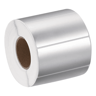 Rollo 1000 Etiquetas Adhesivas Térmicas Plateadas 100x60mm
