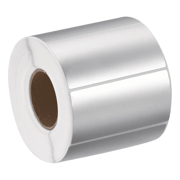 Rollo 1000 Etiquetas Adhesivas Térmicas Plateadas 100x60mm 1