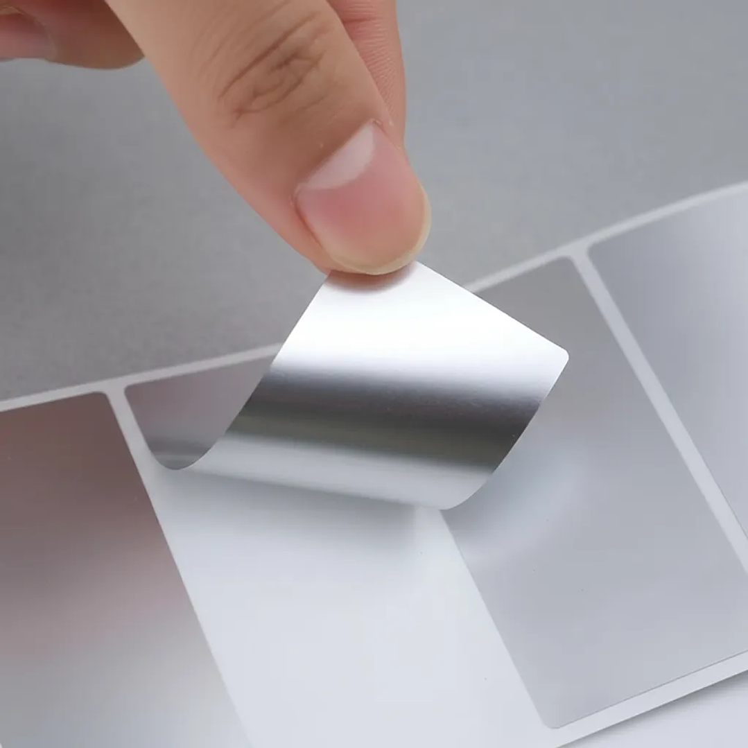 Rollo 1000 Etiquetas Adhesivas Térmicas Plateadas 80x50mm 3