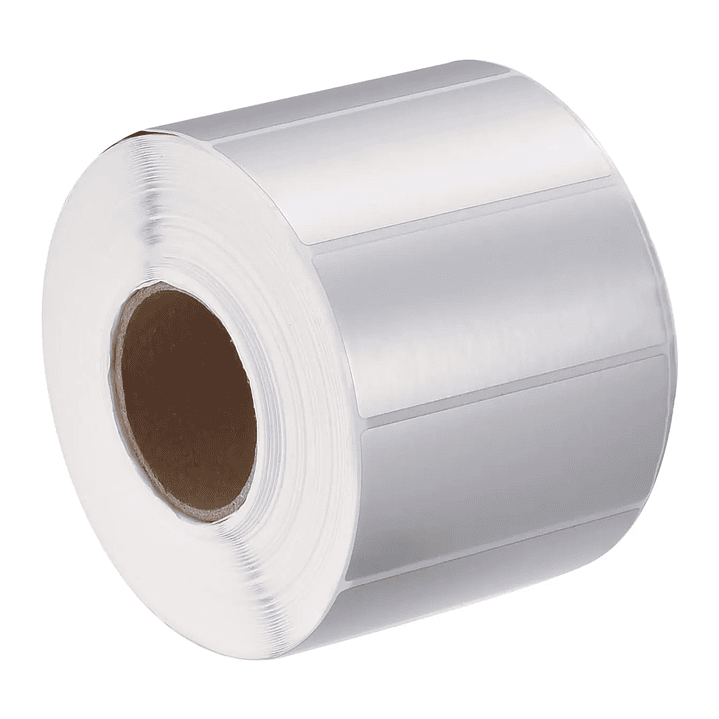 Rollo 1000 Etiquetas Adhesivas Térmicas Plateadas 60x30mm  1