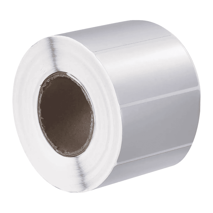 Rollo 1000 Etiquetas Adhesivas Térmicas Plateadas 50x40mm  1