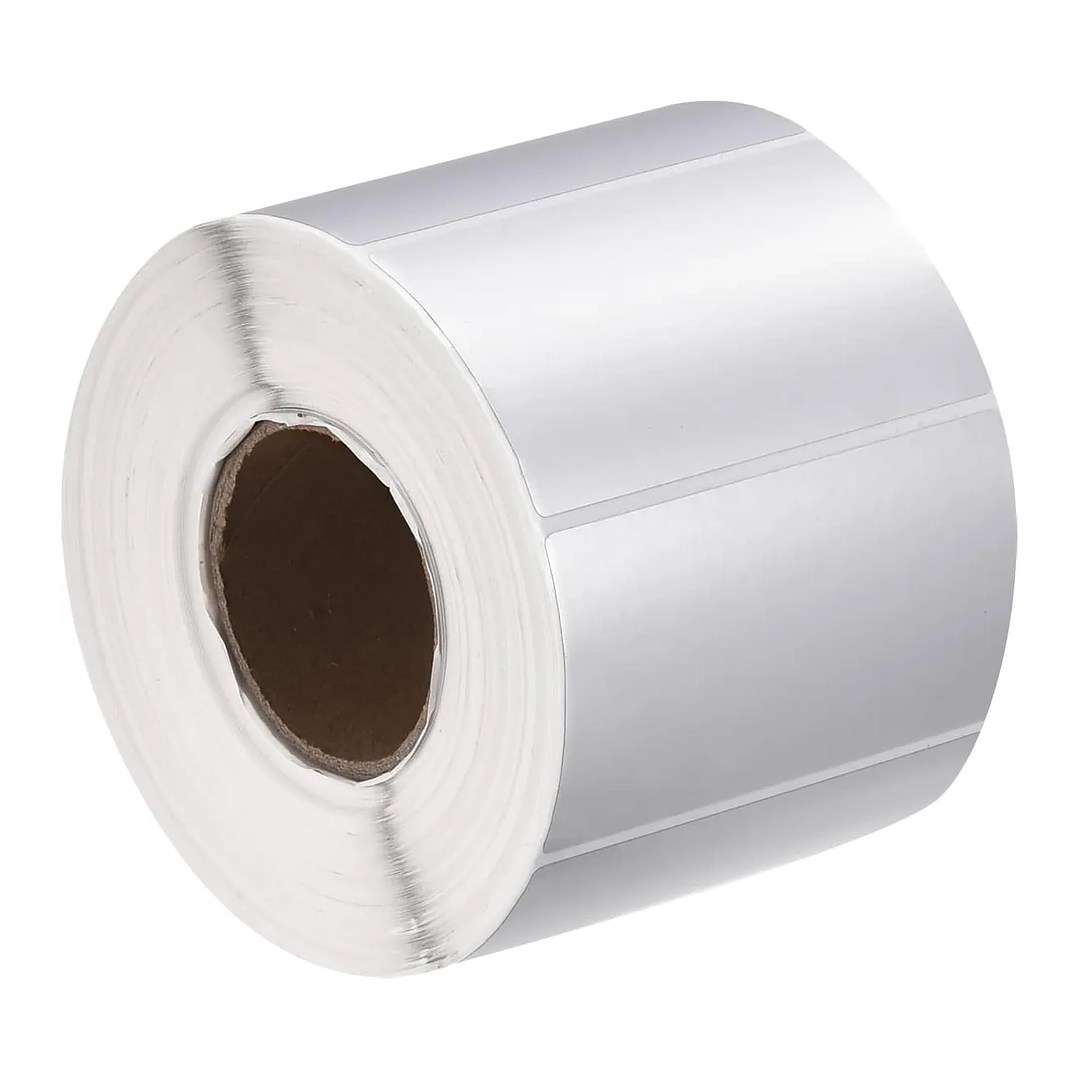 Rollo 1000 Etiquetas Adhesivas Térmicas Plateadas 100x50mm  1