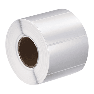 Rollo 1000 Etiquetas Adhesivas Térmicas Plateadas 80x40mm 