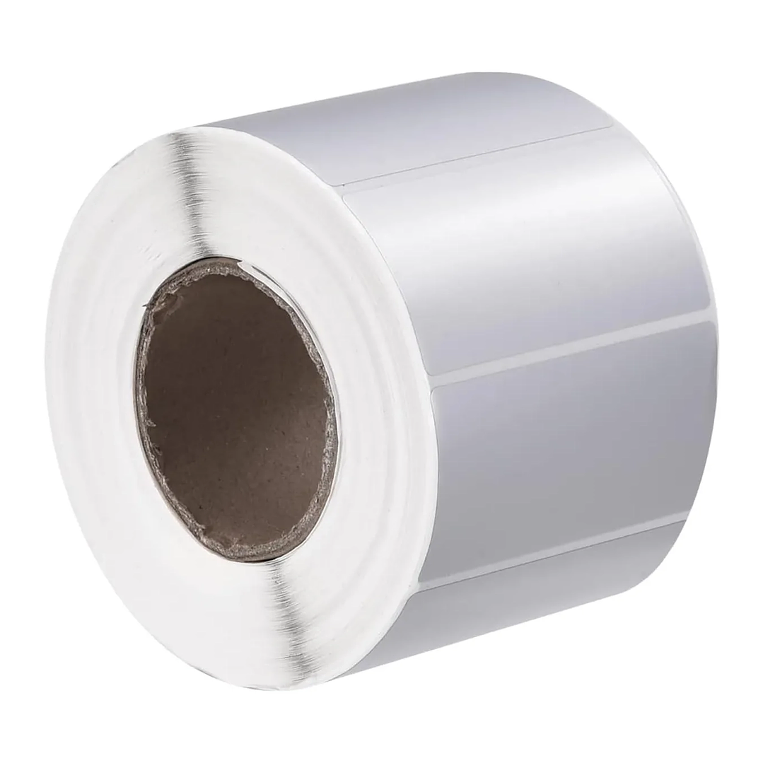 Rollo 1000 Etiquetas Adhesivas Térmicas Plateadas 80x60mm  1