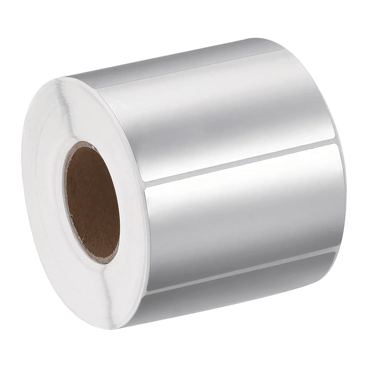Rollo 500 Etiquetas Adhesivas Térmicas Plateadas 100x70mm  1
