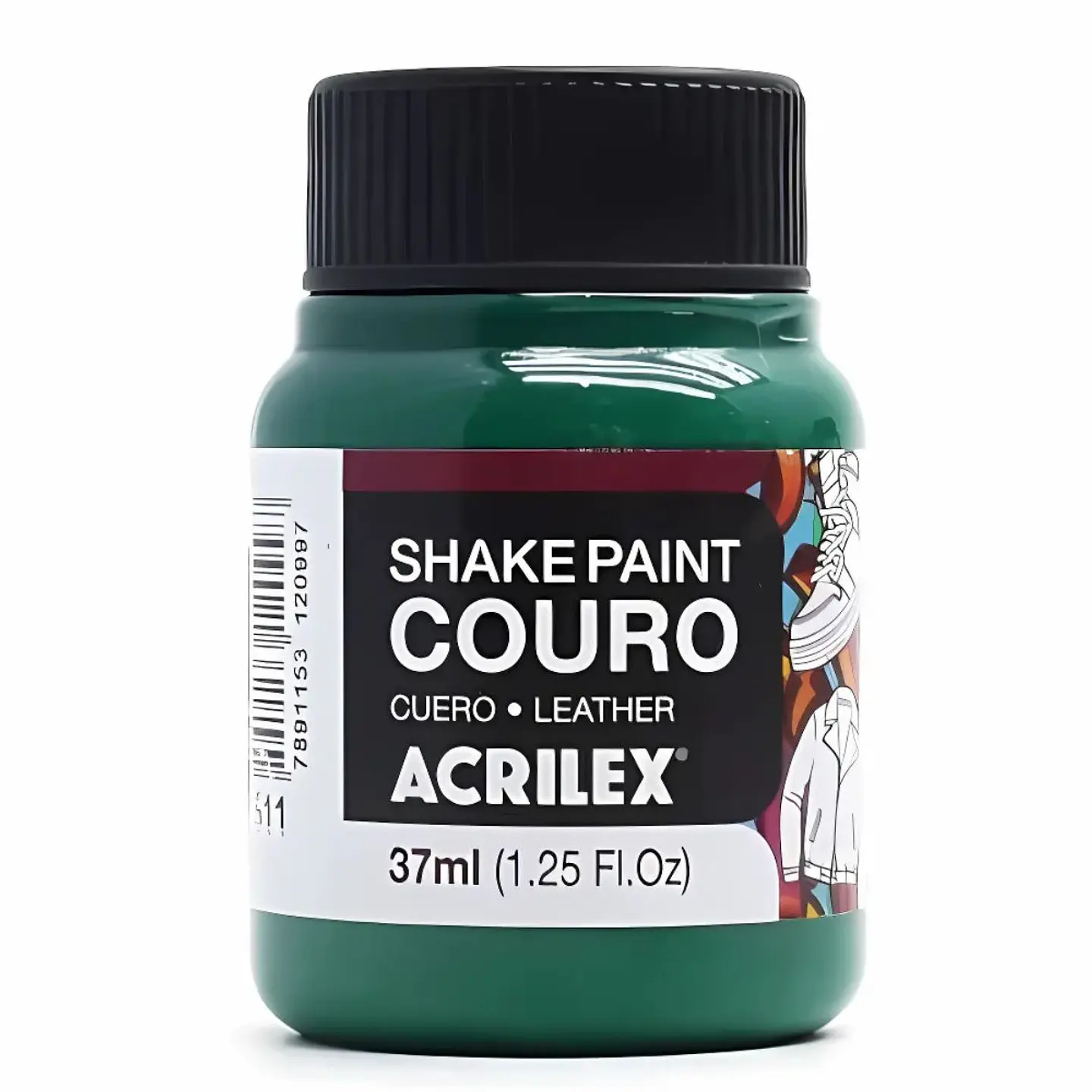 Tinta Shake Paint Couro Acrilex 37 ml — Verde 1