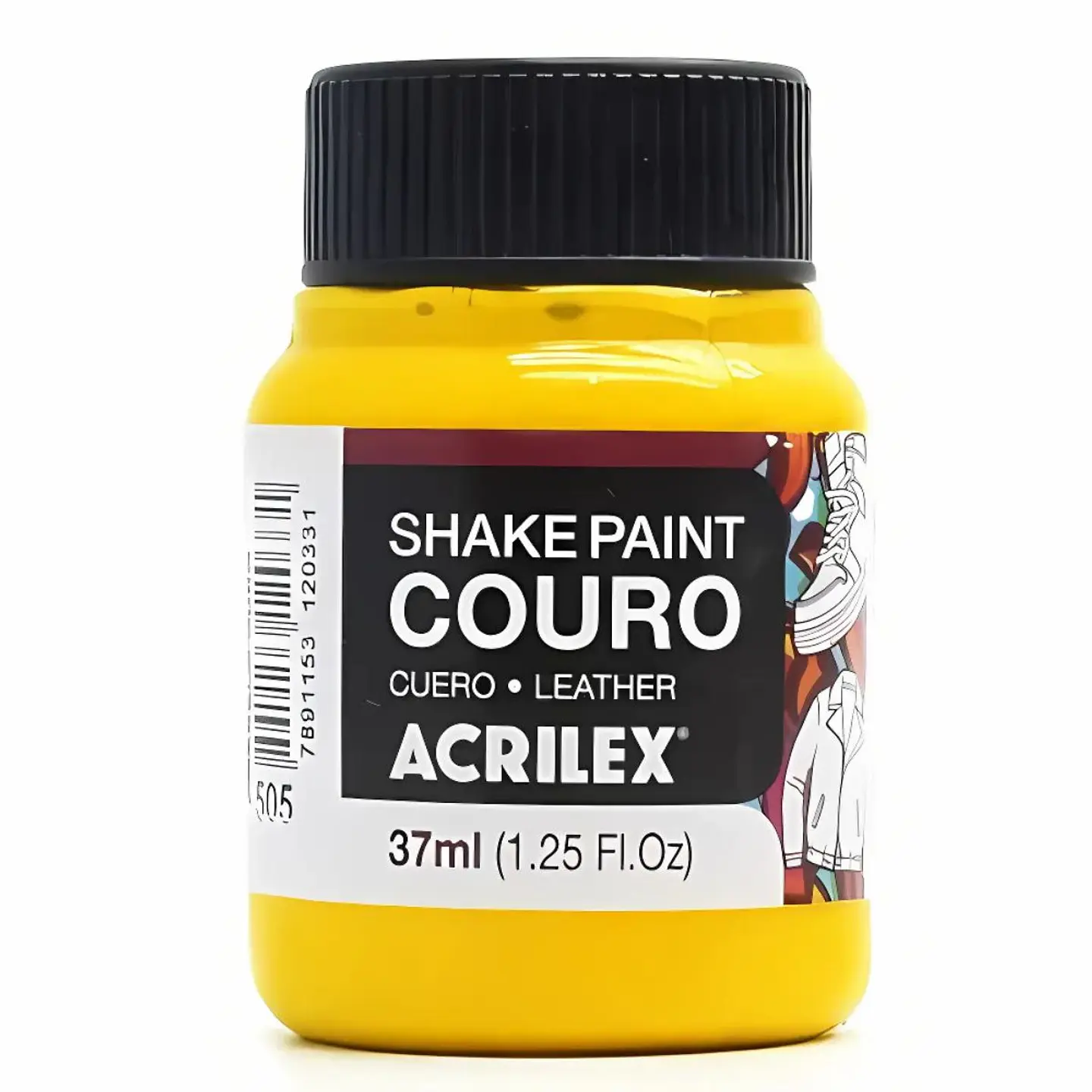 Tinta Shake Paint Couro Acrilex 37 ml — Amarelo Ouro 1