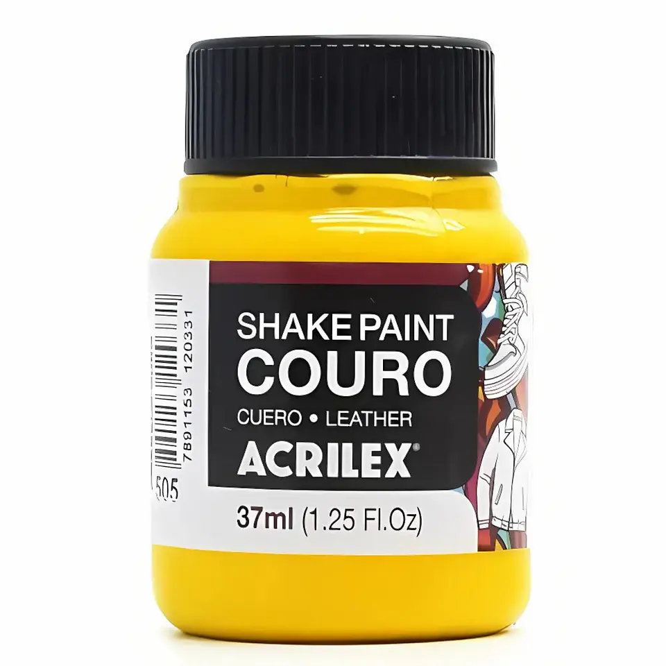 Tinta Shake Paint Couro Acrilex 37 ml — Amarelo Ouro 1