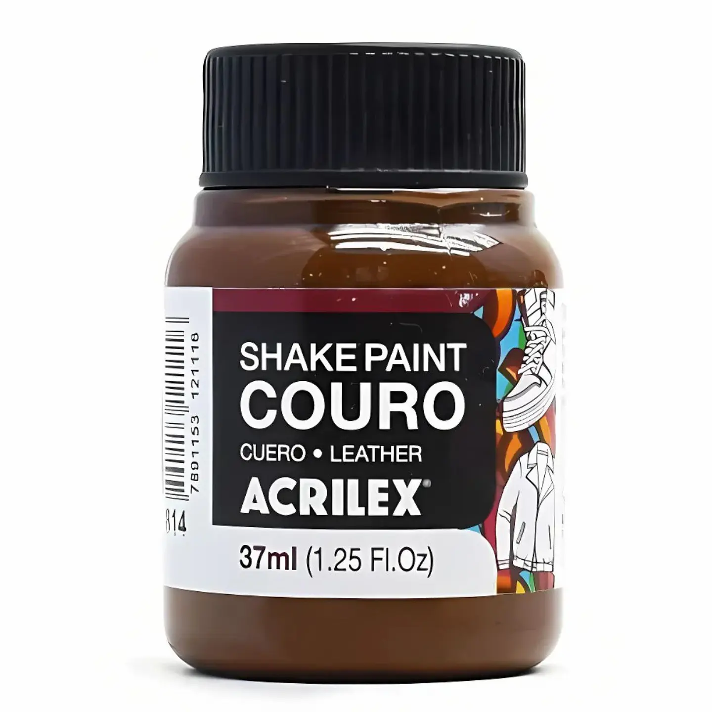 Tinta Shake Paint Couro Acrilex 37 ml — Chocolate 1