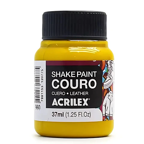 Tinta Shake Paint Couro Acrilex 37 ml — Amarelo Indiano