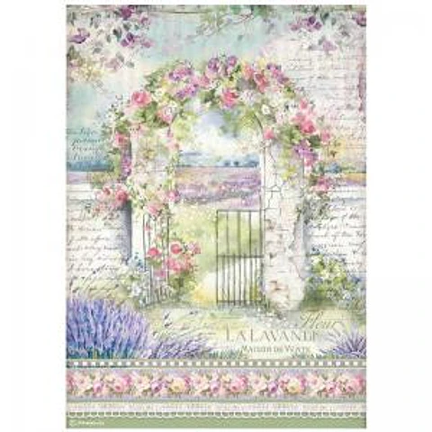 Papel de arroz Stamperia A4 — Provence — Arch