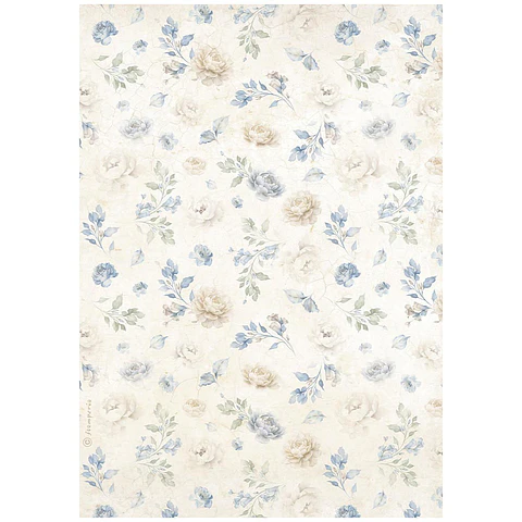 Papel de arroz Stamperia A4 — Timeless — Small Flowers Pattern