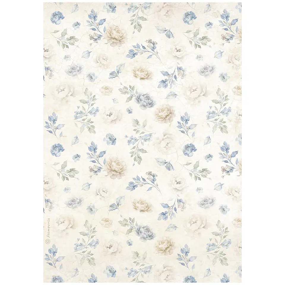 Papel de arroz Stamperia A4 — Timeless — Small Flowers Pattern 1