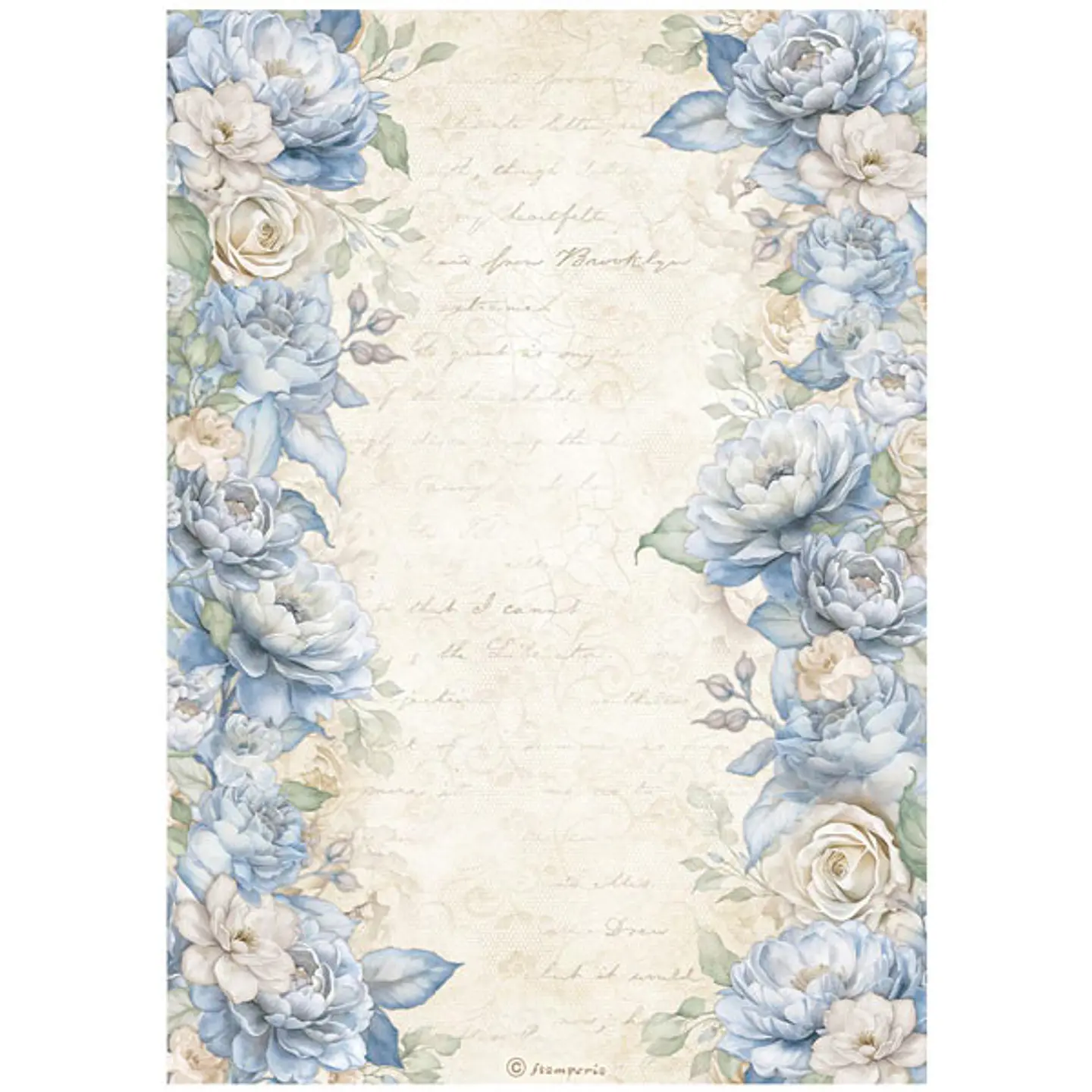 Papel de arroz Stamperia A4 — Timeless — Floral Borders 1