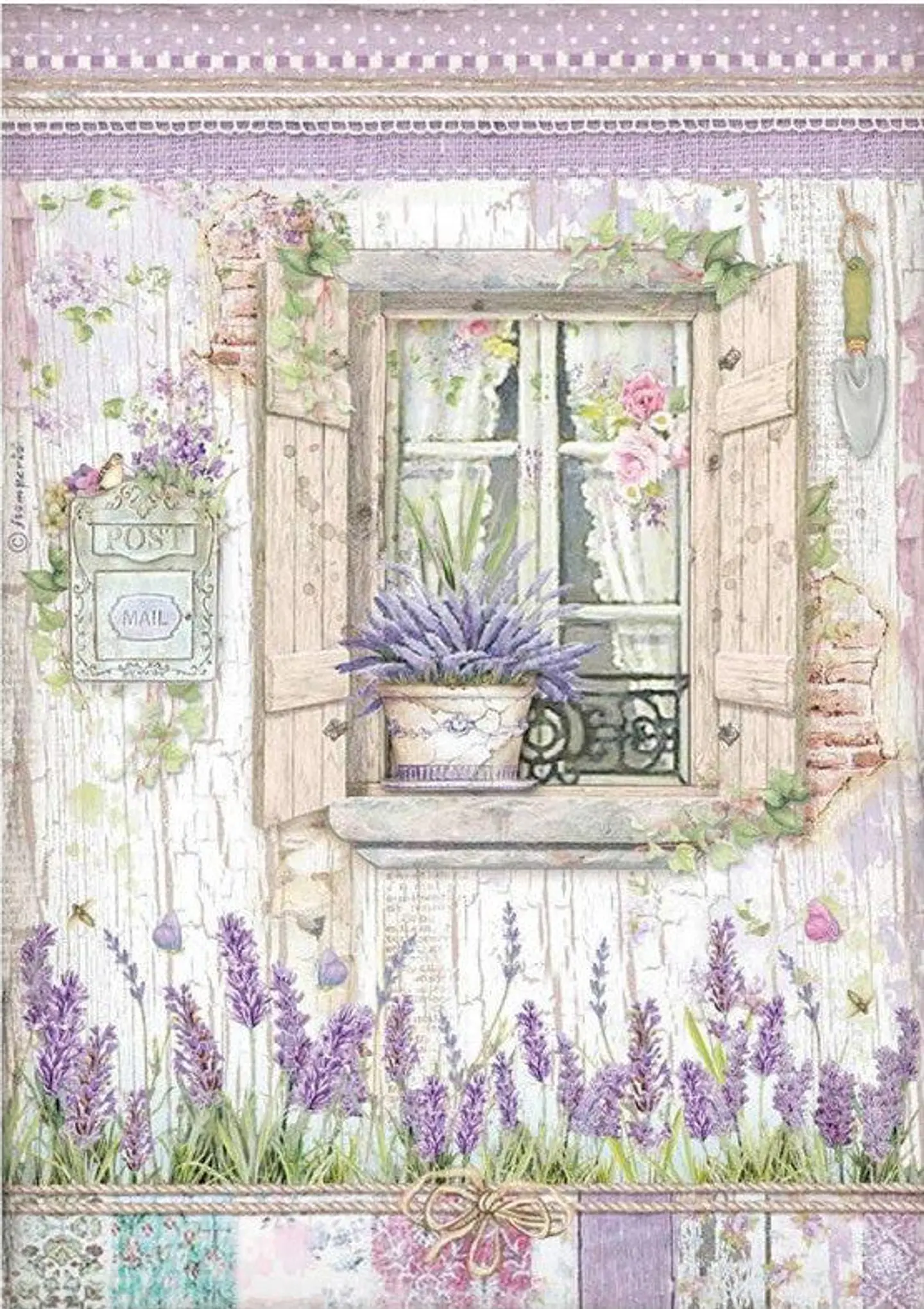 Papel de arroz Stamperia A4 — Provence — Window 1