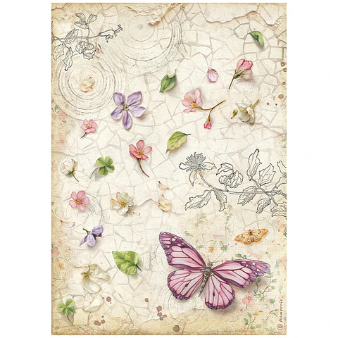 Papel de arroz Stamperia A4 — All Around — Butterfly