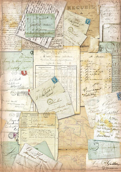 Papel de arroz Stamperia A4 — Around the World — Letters