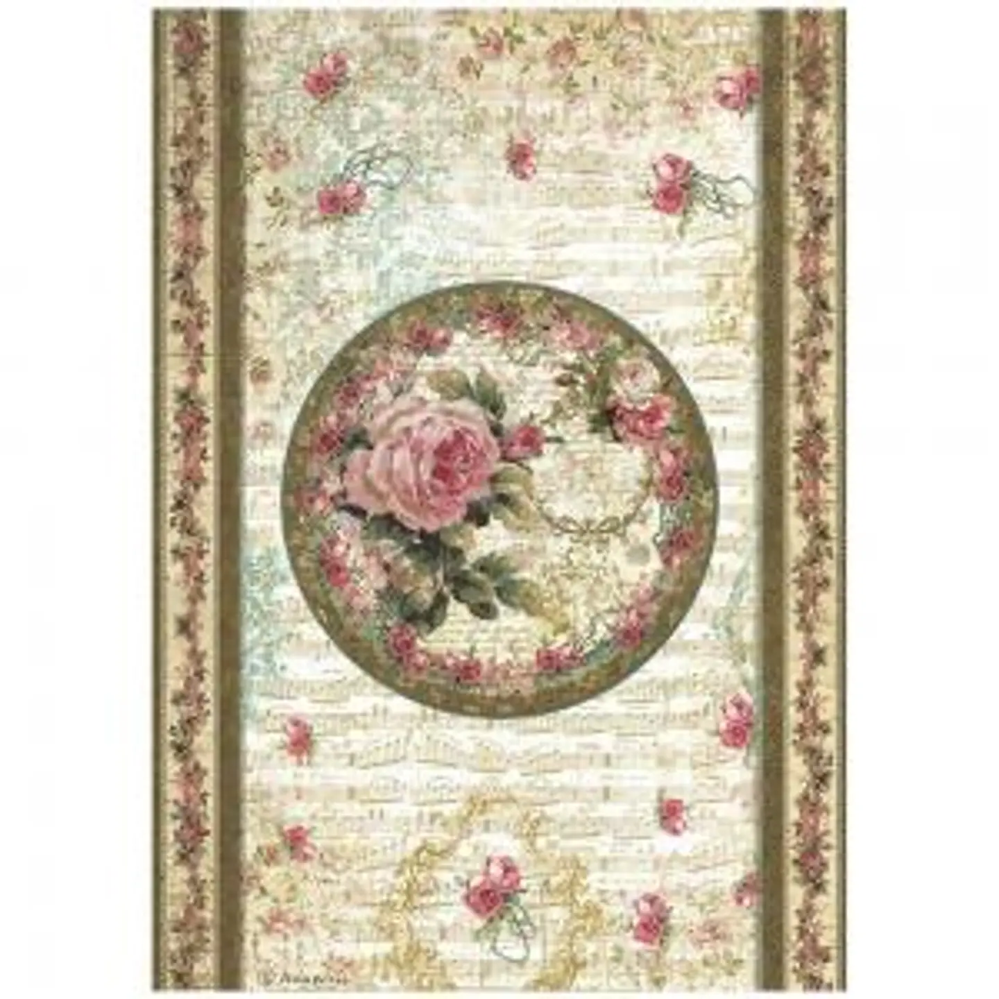 Papel de arroz Stamperia A4 — Precious — Peony 1