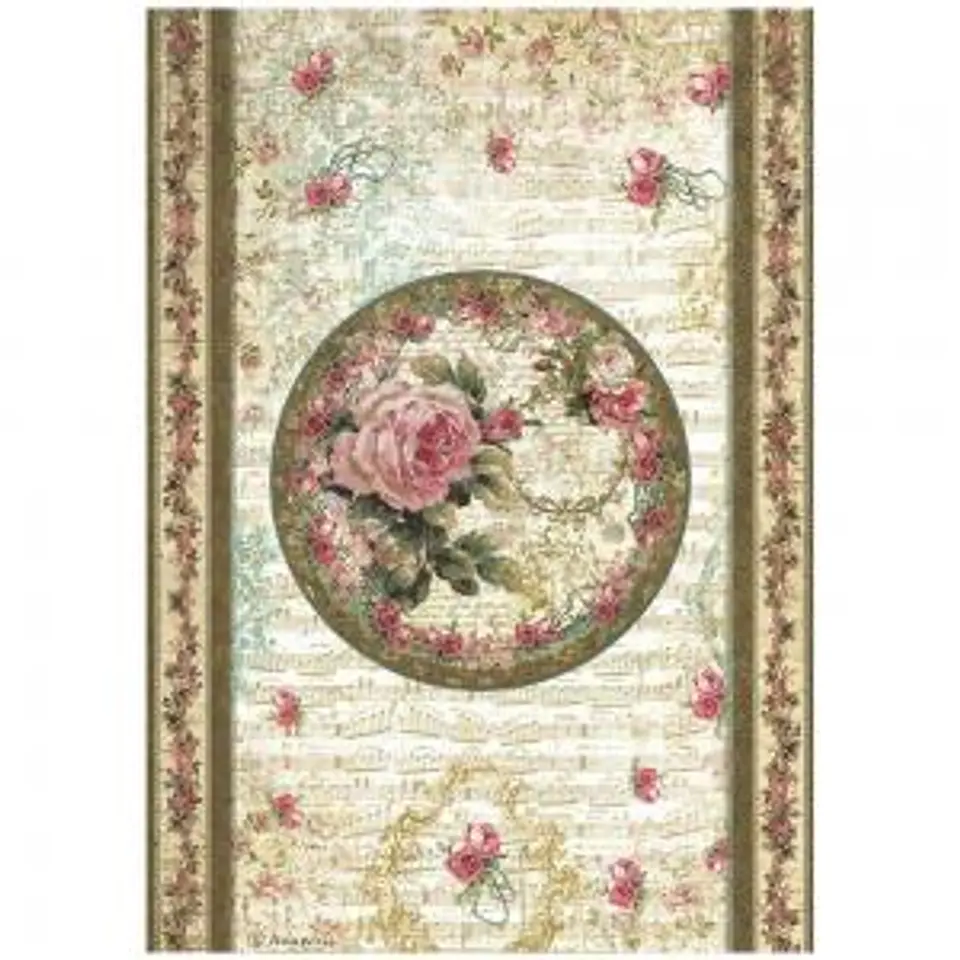 Papel de arroz Stamperia A4 — Precious — Peony 1