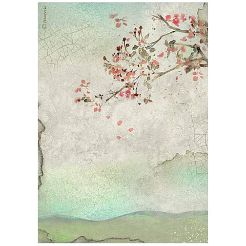Papel de arroz Stamperia A4 — House of Roses — Branch