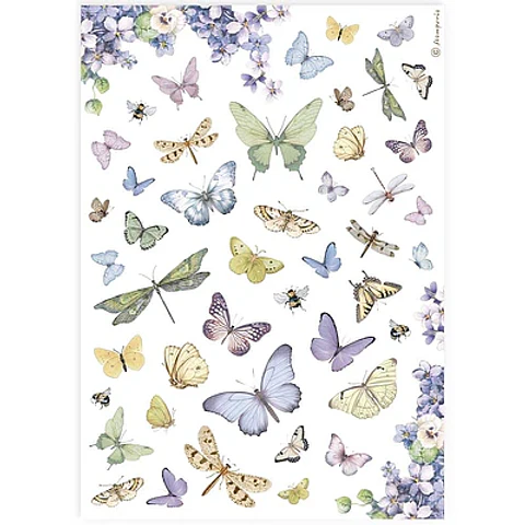 Papel de arroz Stamperia A4 — Butterflies