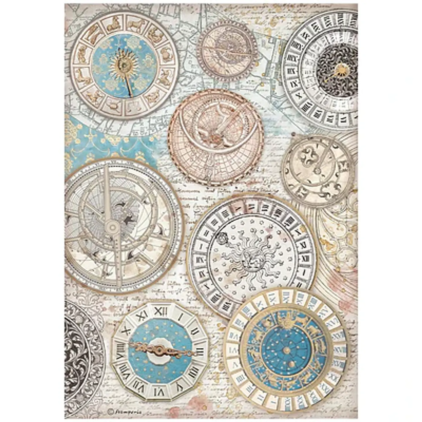 Papel de arroz Stamperia A4 — Venice City of Art — Zodiac 1