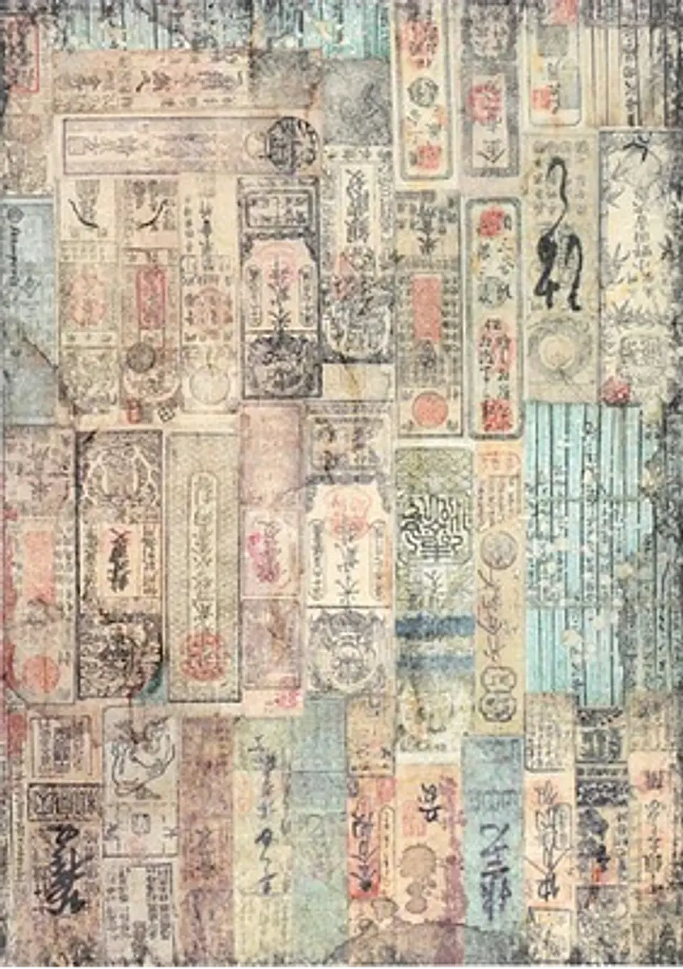 Papel de arroz Stamperia A4 — Sir Vagabond in Japan — Oriental Texture (DFSA4625) 1