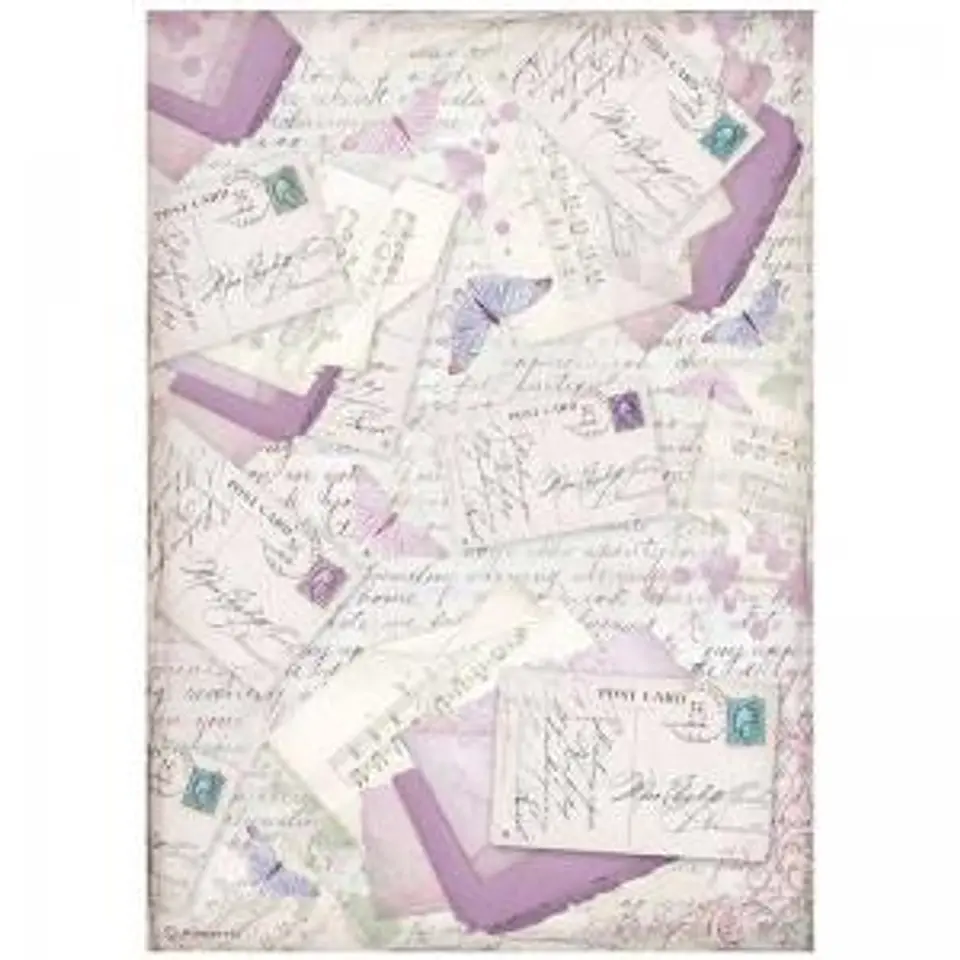 Papel de arroz Stamperia A4 — Provence — Letters 1