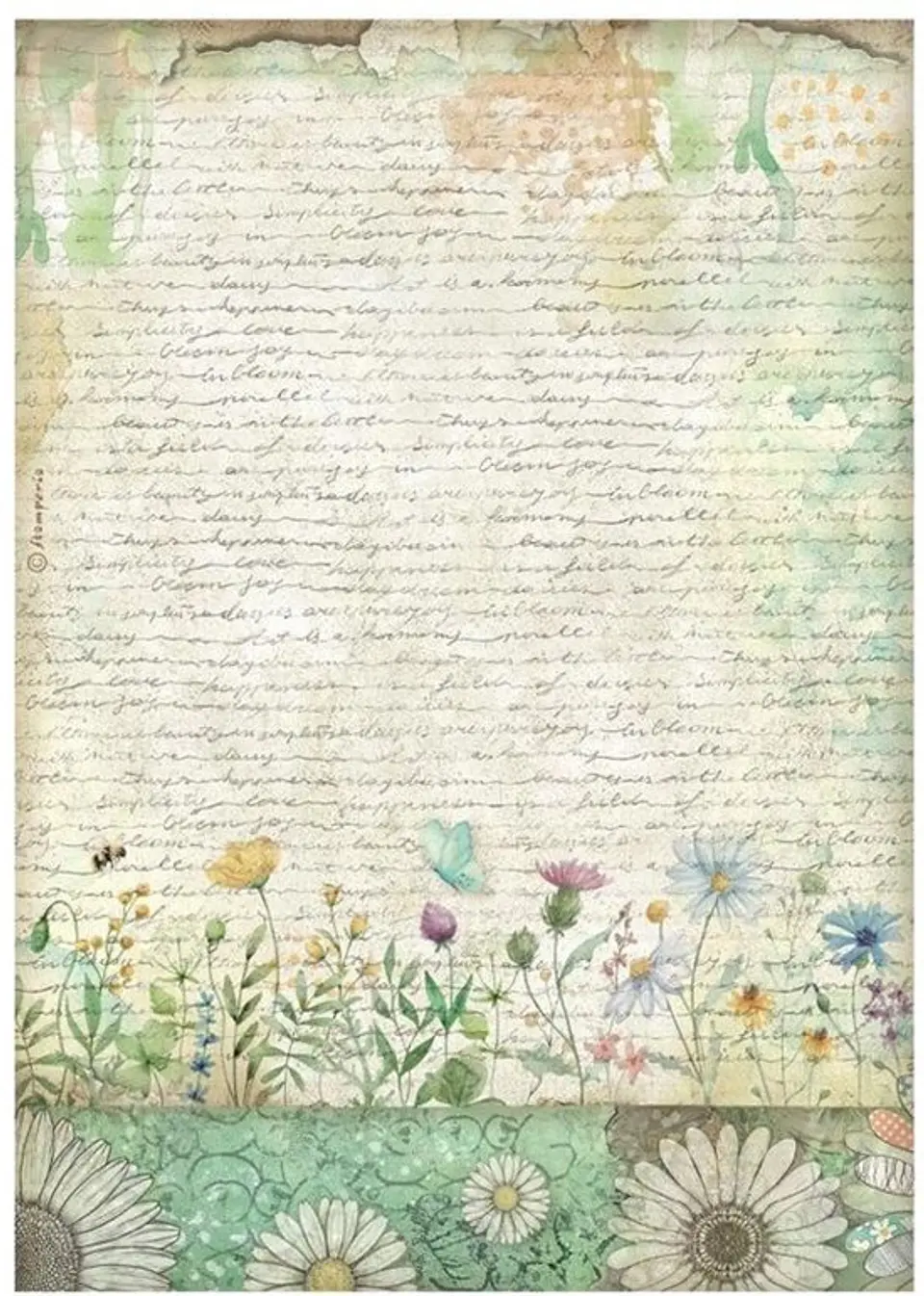 Stamperia Daisy Art — pack de 6 papéis de arroz A4 2