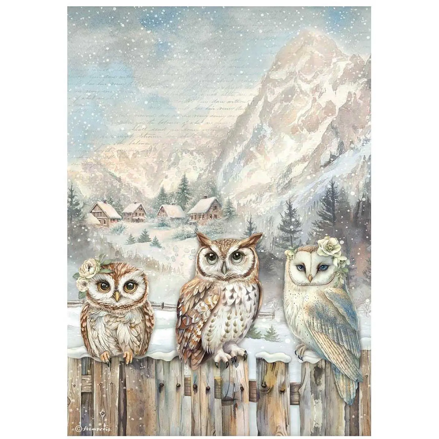 Stamperia The Owl's House — pack de 6 papéis de arroz A4 4