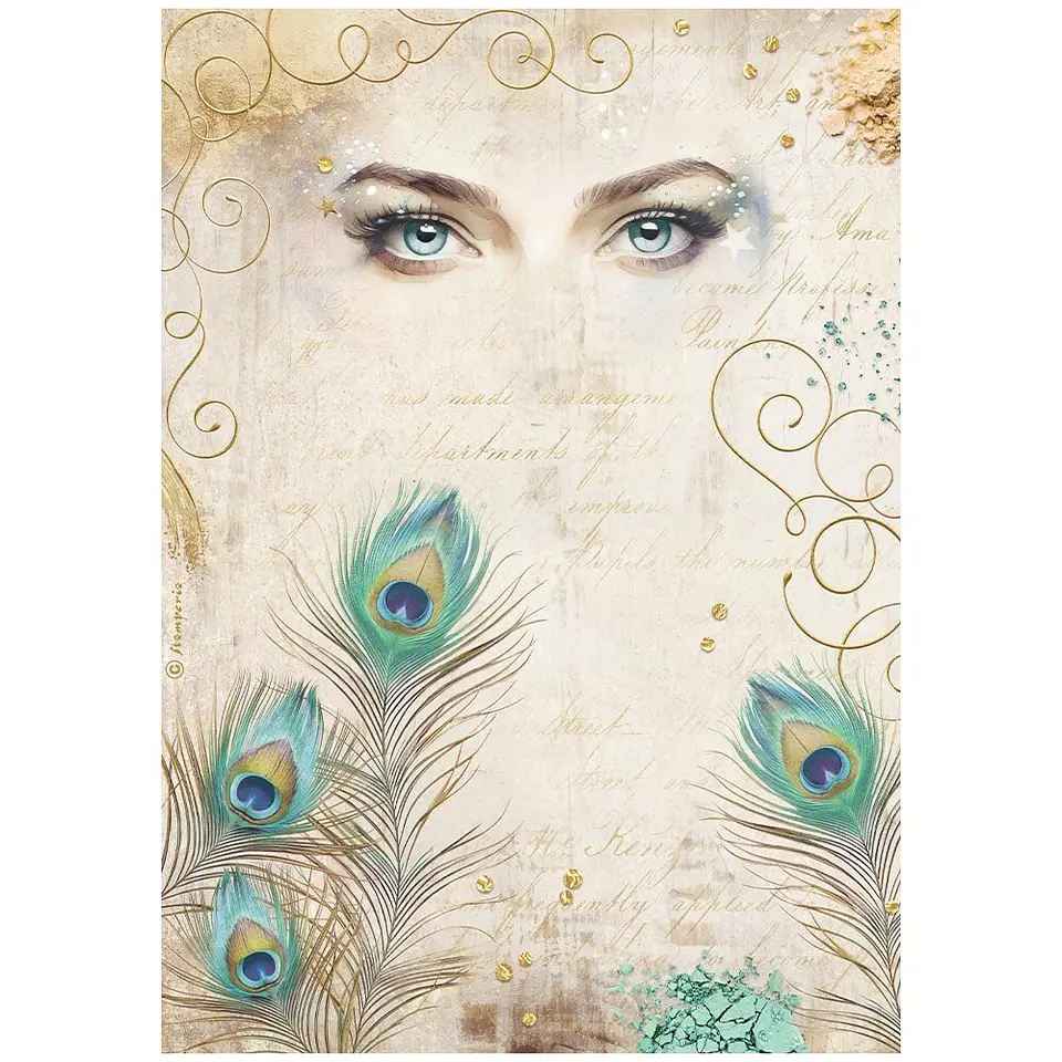 Stamperia Masquerade — pack de 6 papéis de arroz A4 5