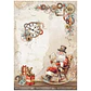 Stamperia Gear Up for Christmas — pack de 6 papéis de arroz A4 - Thumbnail 7