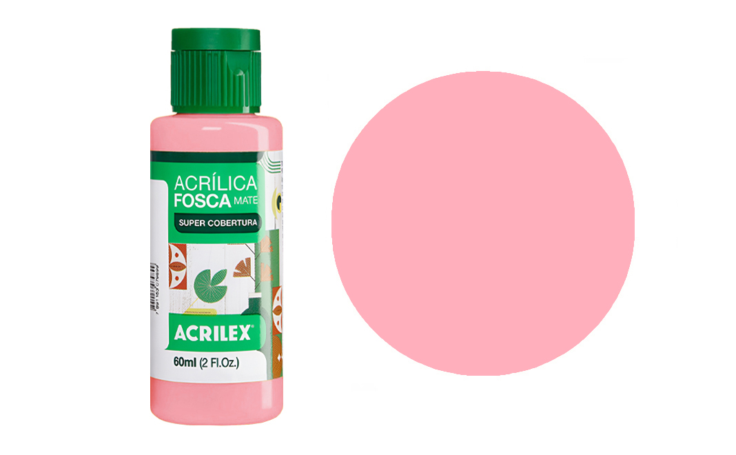 Tinta Acrilex — Rosa (60 ml)