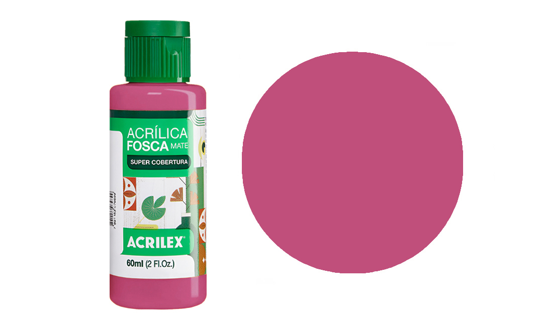 Tinta Acrilex — Rosa Ciclame (60 ml)