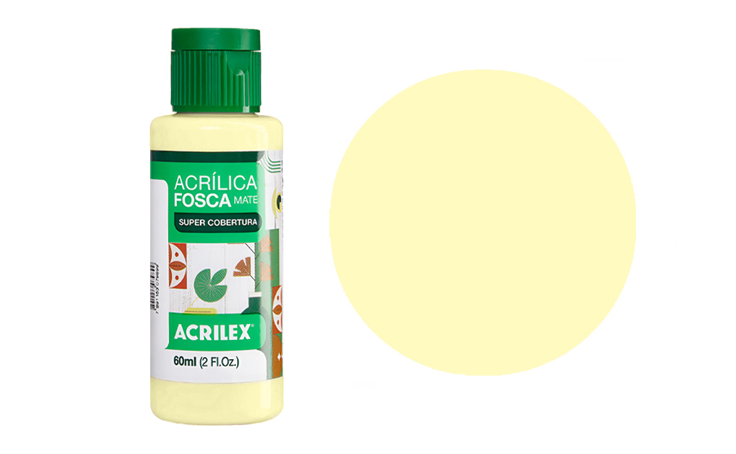 Tinta Acrilex — Amarelo Bebé (60 ml)