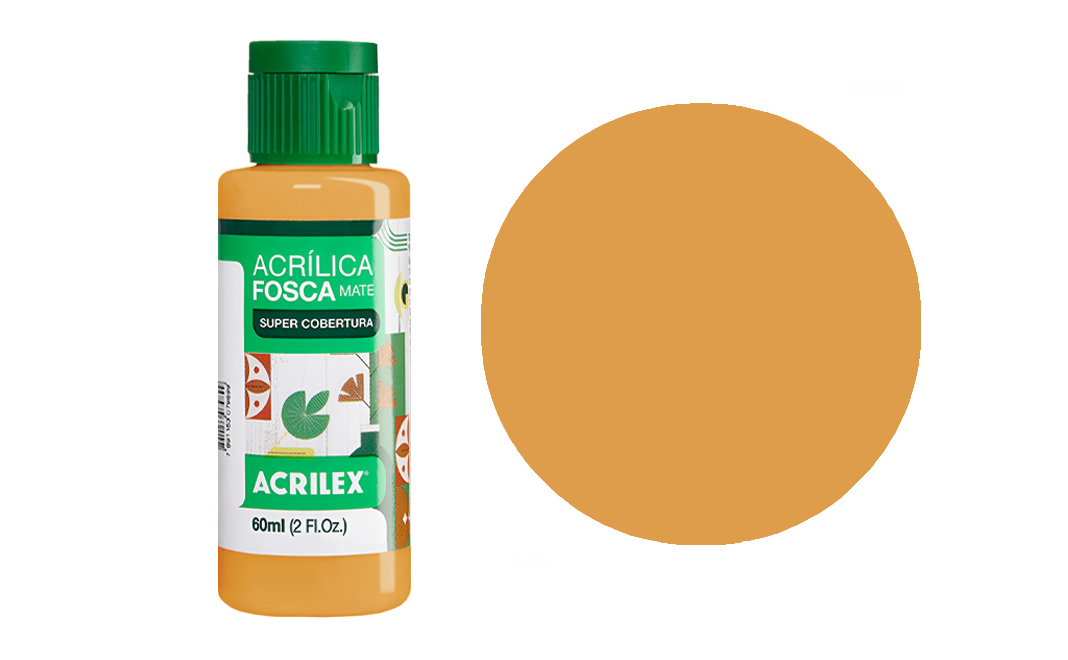 Tinta Acrilex — Amarelo Ocre (60 ml)