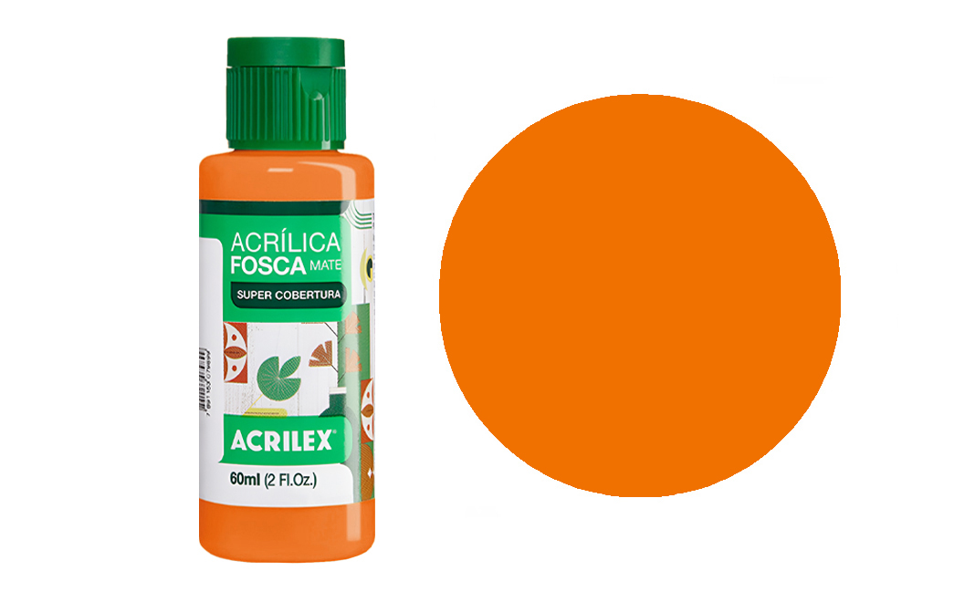 Tinta Acrilex — Tangerina (60 ml)