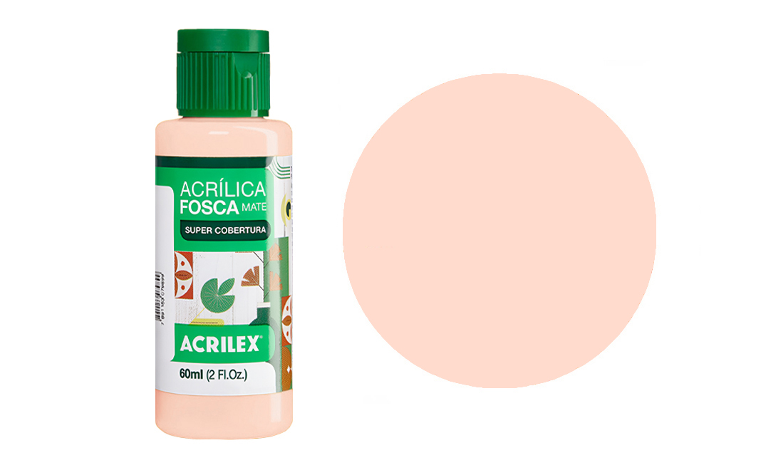 Tinta Acrilex — Salmão Bebé (60 ml)