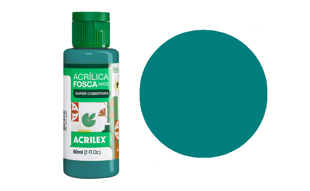 Tinta Acrilex — Azul Piscina (60 ml)