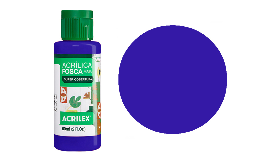 Tinta Acrilex — Azul Intenso (60 ml)