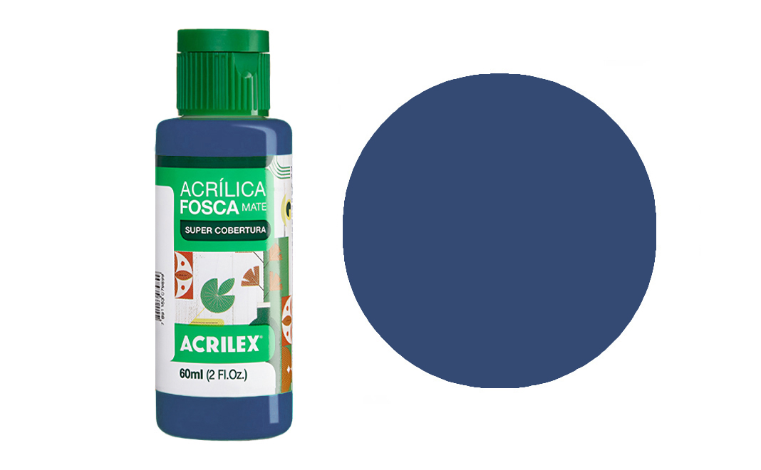 Tinta Acrilex — Azul Seco (60 ml)