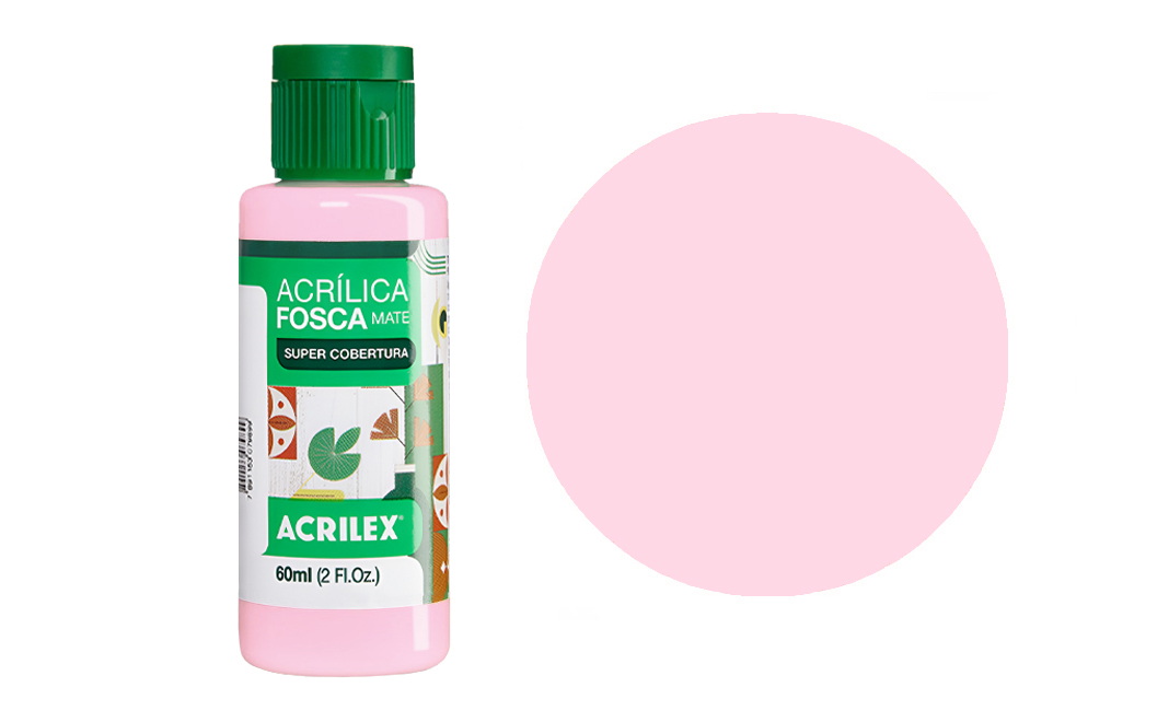 Tinta Acrilex — Rosa Cotton (60 ml)