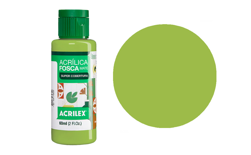 Tinta Acrilex — Verde Maçã (60 ml)
